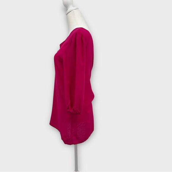 Anthropologie Whisper One Shoulder Long Sleeve Blouse in Pink Women’s Size S - Picture 2 of 6